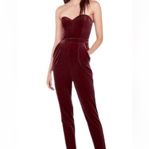 Express Velvet Strapless jumpsuit Size 10 NWT